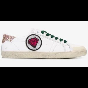 Saint Laurent court classic diamond patch sneaker